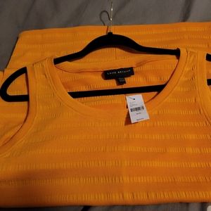 NWT-Lane Bryant Sleeveless Bodycon Dress-Yellow Size 18/20